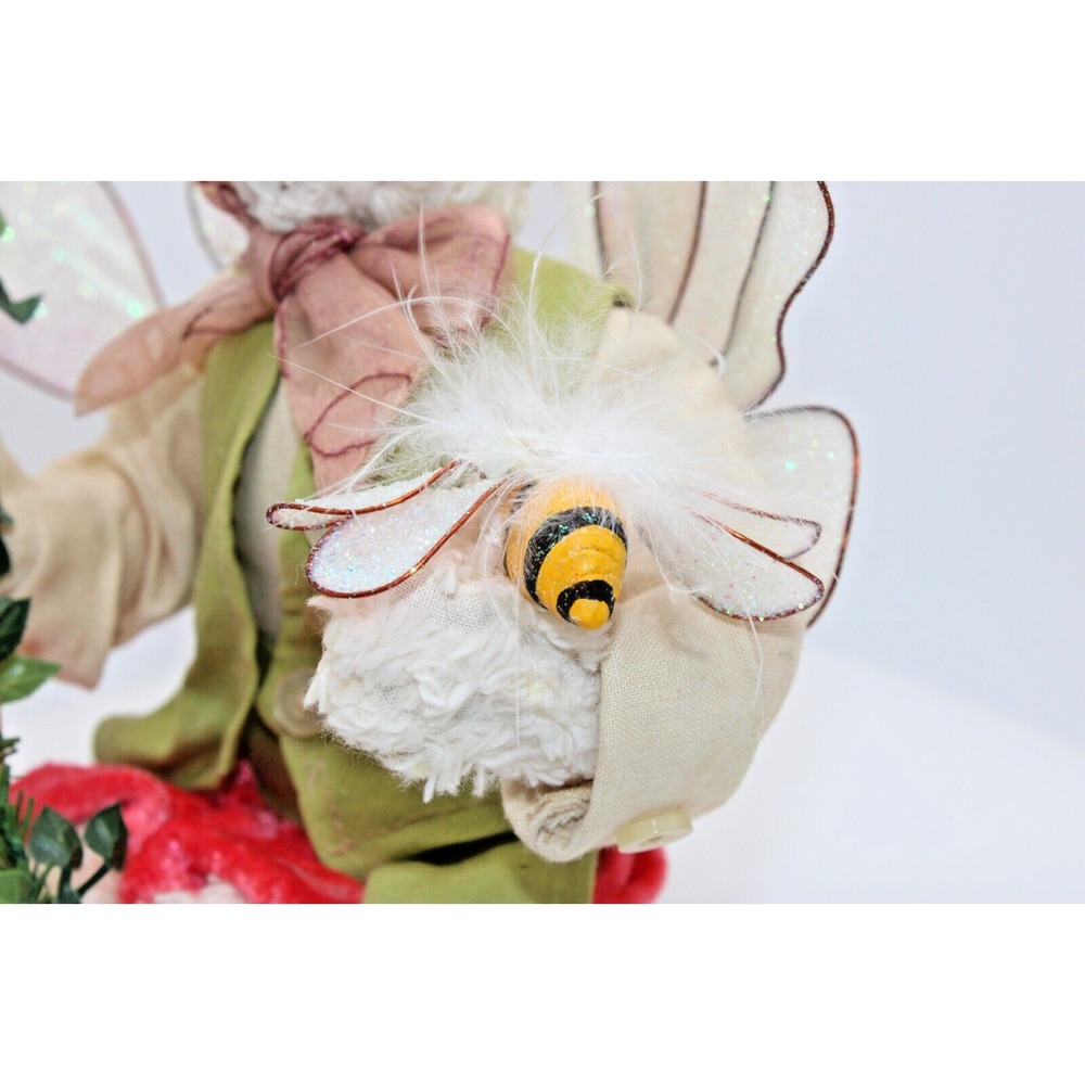 VTG Mark Roberts Victorian Bunny Rabbit Poseable Garden Rake & Wings, Bee - 11" - Picture 5 of 12